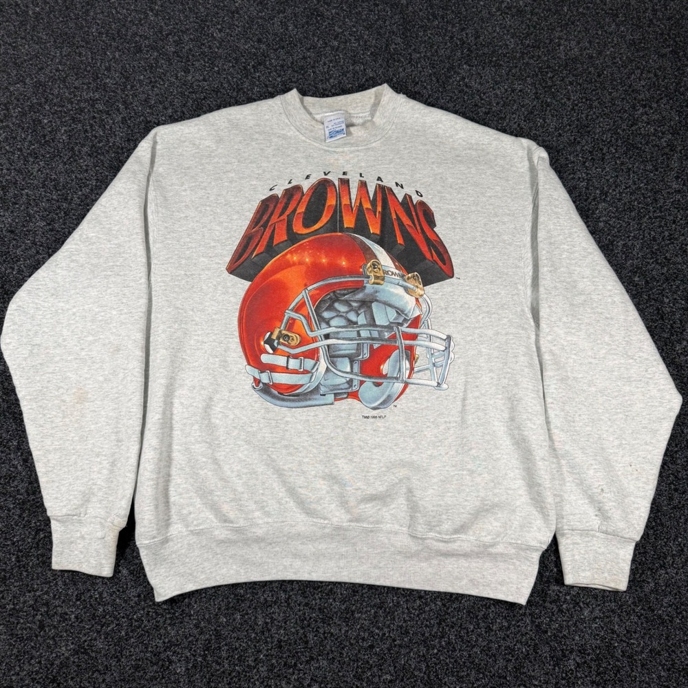 Vintage 1995 Cleveland Browns Big Helmet Salem Sportswear Crewneck Sweatshirt XL